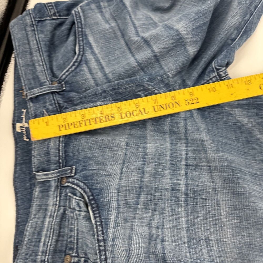 7 For All Mankind Relaxed Zip Fly Straight Leg Size 34 Blue Jeans Mens - Picture 11 of 12